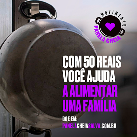Com 50 reais você ajuda a alimentar uma família