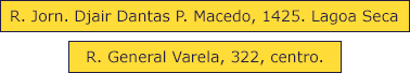 R. Jorn Djair Dantas P. Macedo, 1425. Lagoa Seca / R. General 322